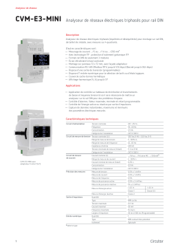 Circutor CVM-E3-MINI Three-phase power analyzer Fiche technique