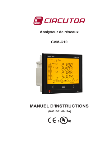 Circutor CVM-C10 Power analyzer Manuel du propriétaire | Fixfr