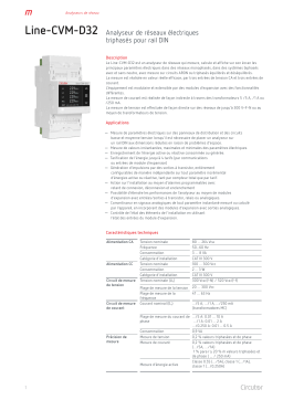 Circutor M58100. Power analyser Fiche technique