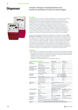 Circutor E42001. Dispenser-Soft Fiche technique