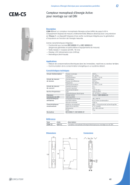 Circutor Q25112. Single-phase active energy meter Fiche technique