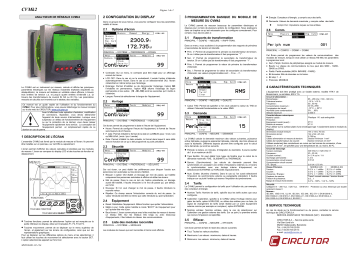 Circutor CVMK2 Power analyzer mounting panel Manuel utilisateur | Fixfr