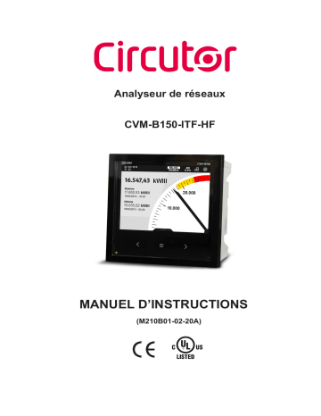 Circutor CVM-B Power analyzer Manuel du propriétaire | Fixfr