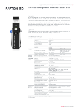 Circutor RAPTION-150 Estación de recarga rápida exterior con triple toma Manuel utilisateur
