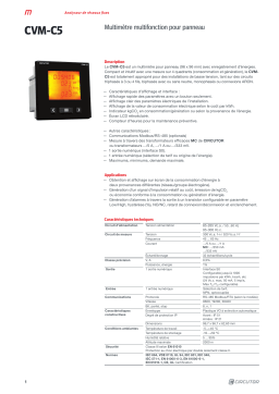 Circutor CVM-C5 Power analyzer Fiche technique