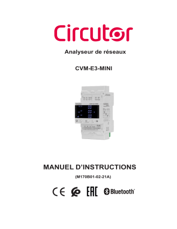 Circutor CVM-E3-MINI-WiEth Three-phase electrical grid analyser Manuel du propriétaire | Fixfr