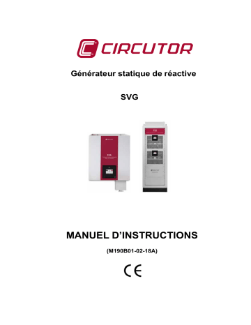 Circutor SVG Static Var Generator Manuel du propriétaire | Fixfr