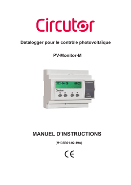 Circutor PV-Monitor Photovoltaic monitoring datalogger Manuel du propriétaire