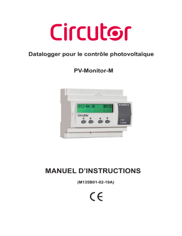 Circutor PV-Monitor Photovoltaic monitoring datalogger Manuel du propriétaire | Fixfr