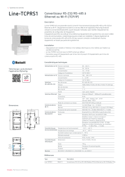 Circutor M62411. RS-232/RS-485 to Ethernet and/or Wi-Fi Fiche technique