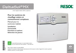 Resol DeltaSol MX Manuel du propriétaire