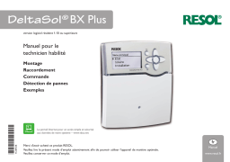 Resol deltasol bx plus Manuel du propriétaire