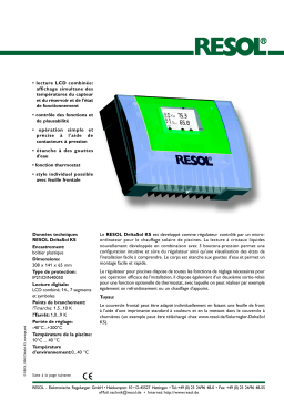 Resol DeltaSol KS Manuel du propriétaire