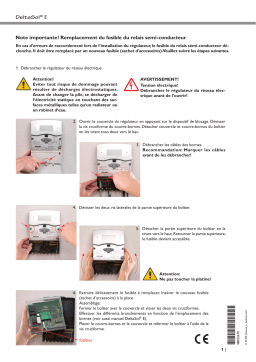 Resol DeltaSol E Beiblatt Manuel du propriétaire