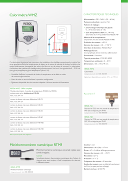 Resol WMZ Fiche technique