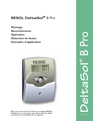 Resol DeltaSol B Pro Manuel du propriétaire | Fixfr