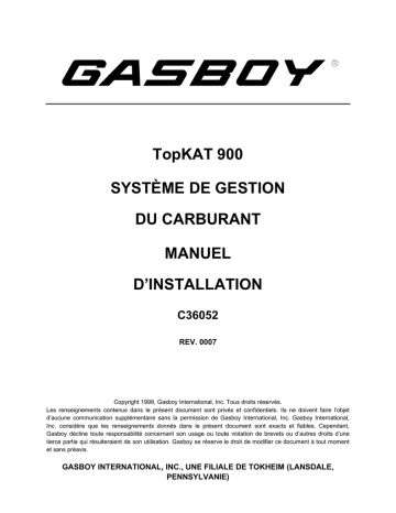 Gasboy C36052 Installation manuel | Fixfr