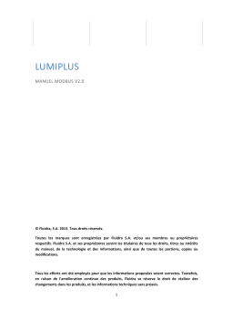 Astralpool Lumiplus Modbus Manuel du propriétaire