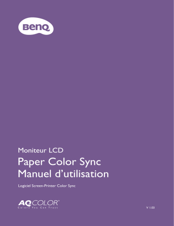 SW271C | Paper Color Sync | BenQ SW321C LCD MONITOR Manuel utilisateur | Fixfr