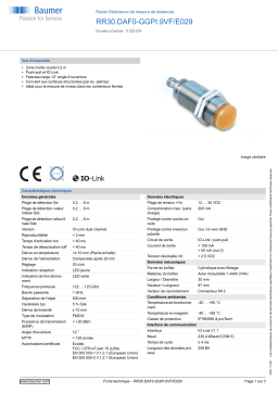 Baumer RR30.DAF0-GGPI.9VF/E029 Radar distance measuring sensor Fiche technique