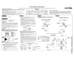 Leviton OSC10-RMW Occupancy Guide d'installation