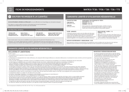 Matrix T70 Manuel du propriétaire