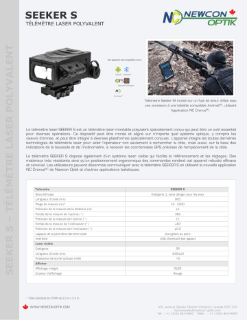 Newcon Optik SEEKER S spécification | Fixfr