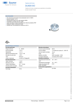 Baumer DLM20-SO Force sensor Fiche technique