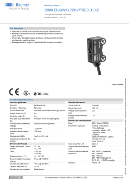 Baumer O200.EL-GW1J.72CV/FREC_H006 Through beam sensor Fiche technique