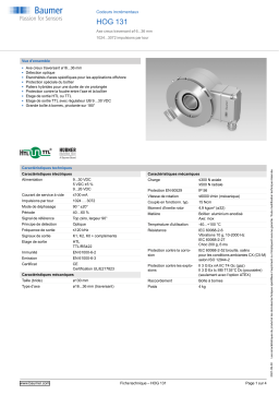 Baumer HOG 131 Incremental encoder Fiche technique