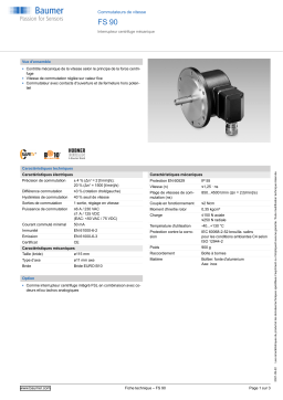 Baumer FS 90 Speed switch Fiche technique