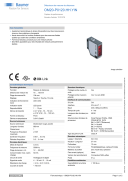 Baumer OM20-P0120.HH.YIN Distance sensor Fiche technique