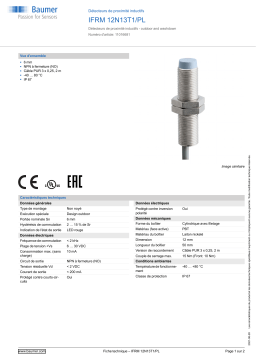 Baumer IFRM 12N13T1/PL Inductive proximity switch Fiche technique