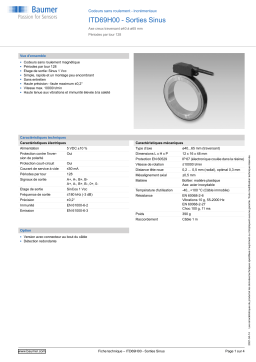 Baumer ITD69H00 - Sine signal Encoder Fiche technique