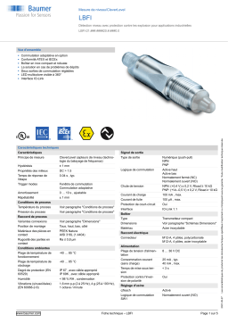 Baumer LBFI Level measurement Fiche technique