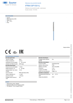 Baumer IFRM 03P1501/L Inductive proximity switch Fiche technique