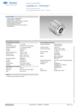 Baumer EAM580-SY - PROFINET Absolute encoder Fiche technique