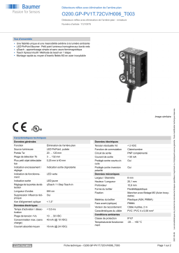 Baumer O200.GP-PV1T.72CV/H006_T003 Diffuse sensor Fiche technique