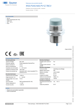 Baumer IR30.P24S-N50.PV1Z.7BCV Inductive proximity switch Fiche technique