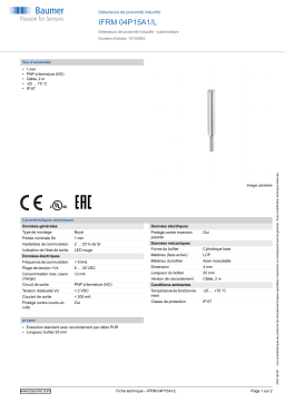 Baumer IFRM 04P15A1/L Inductive proximity switch Fiche technique