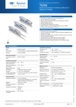 Baumer TER8 Temperature measurement Fiche technique