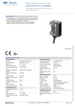 Baumer O200.GP-NV1T.72CV/B005 Diffuse sensor Fiche technique