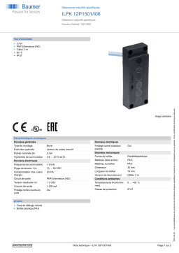 Baumer ILFK 12P1501/I06 Inductive sensors special version Fiche technique