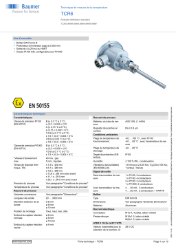 Baumer TCR6 Temperature measurement Fiche technique