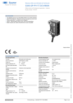 Baumer O200.GP-PV1T.72CV/B005 Diffuse sensor Fiche technique