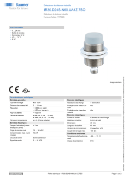 Baumer IR30.D24S-N60.UA1Z.7BO Inductive distance sensor Fiche technique