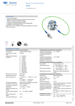 Baumer AFI5 Conductivity measurement Fiche technique