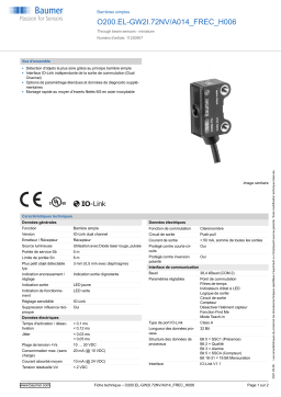 Baumer O200.EL-GW2I.72NV/A014_FREC_H006 Through beam sensor Fiche technique