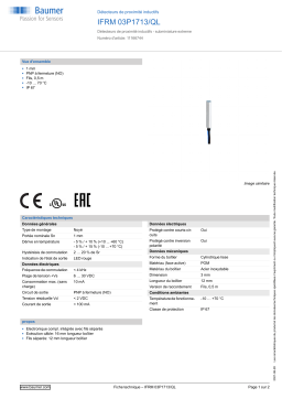 Baumer IFRM 03P1713/QL Inductive proximity switch Fiche technique