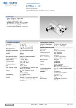 Baumer EAM300-B - SSI Absolute encoder Fiche technique